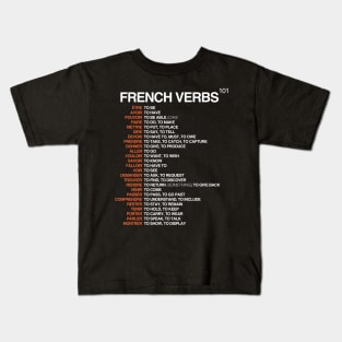 French Verbs 101 Kids T-Shirt